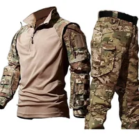 Outdoor Camo Suits Tactical Shirts Training Set Multi-pocket Work Wear Pants Men Clothing Hunting Clothes Wear-resisting 1