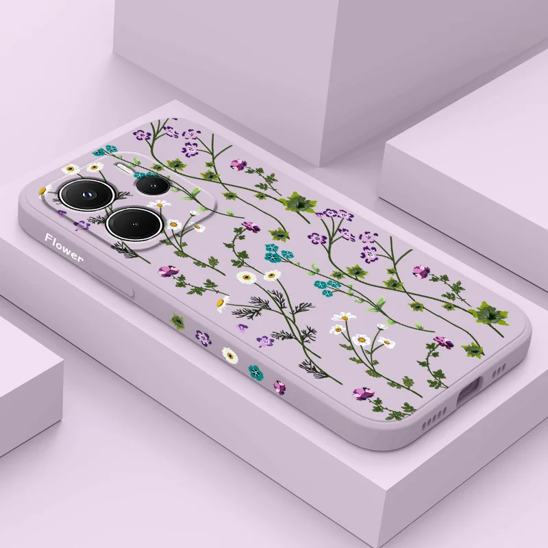 Floral Vine Liquid Silicone Phone Case