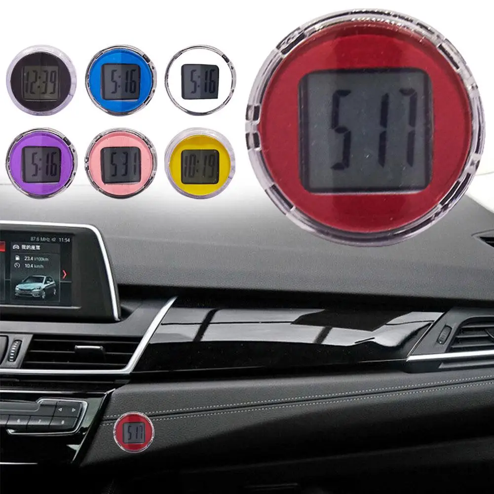 Mini Digit Watch Car Clock Mini Electronic Clock Waterproof Car Auto Bicycle Watch Dashboard Motorcycle In G1N2