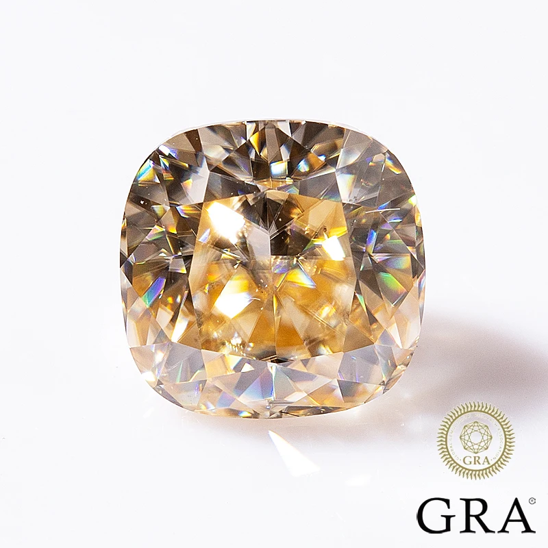 

JINGLI Cushion Cut Moissanite Stone 0.5~6.0ct D Color VVS1 Lab Loose Gems Pass Diamond Tester with GRA Certificate Fine Jewelry