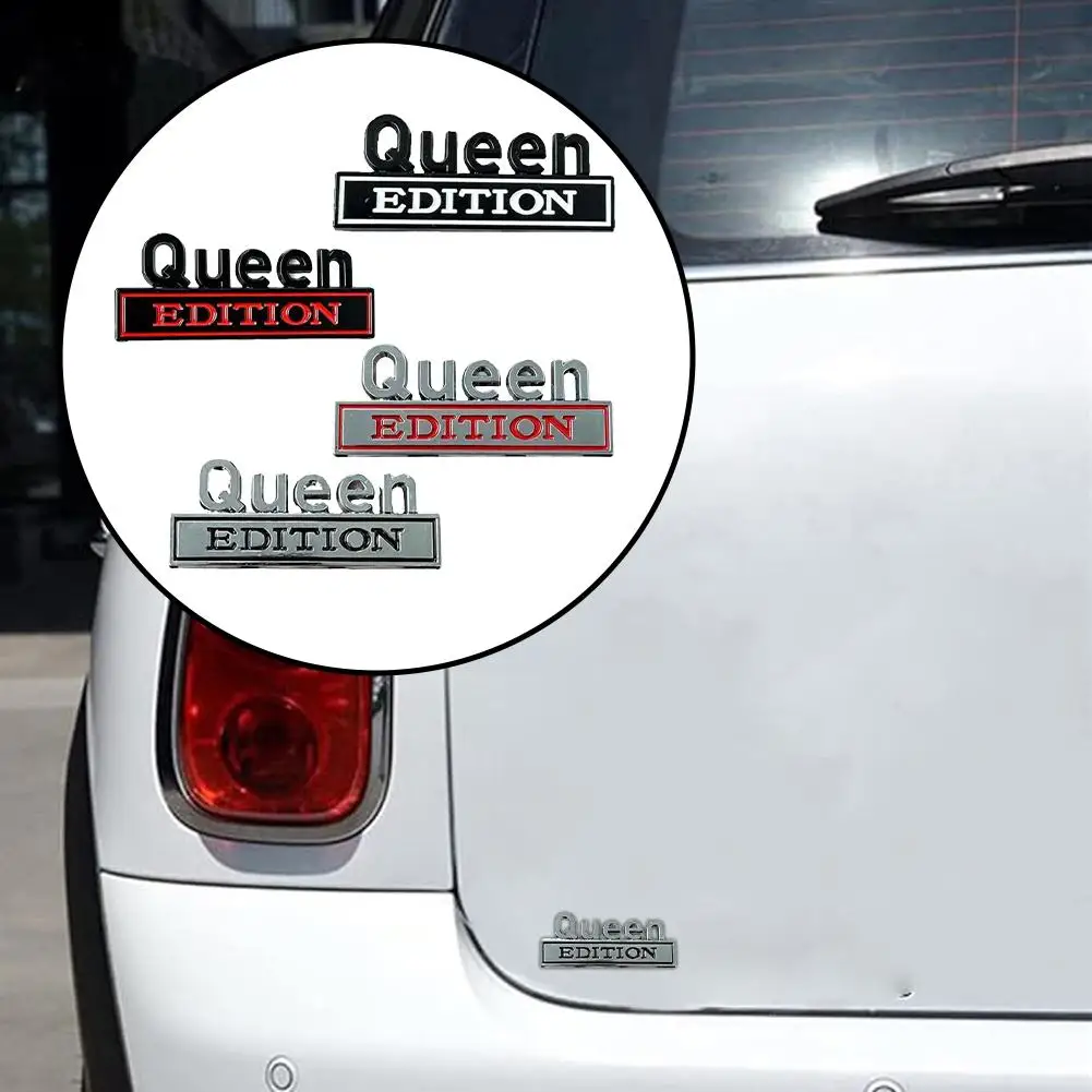퀸 에디션 3D 엠블럼 스티커 배지 재미있는 데칼 자동차 트럭 교체 도어 범용 차량 SUV 오토바이용