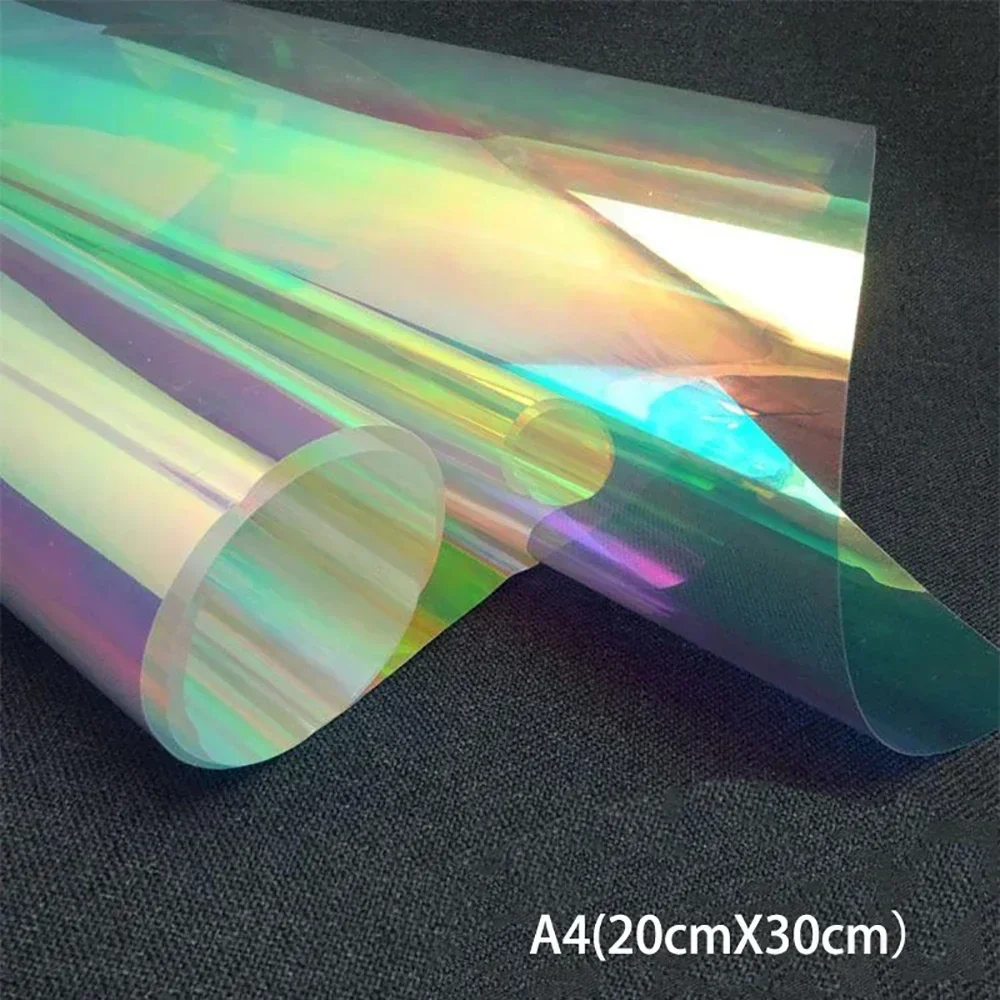 Vinyl Fabric Transparent PVC Holographic DIY Crafts Multicolor Fabric Vinyl Film For Making Shoes Bags Decorating Goods Crafts vinyl fabric vinyl sewing fabric