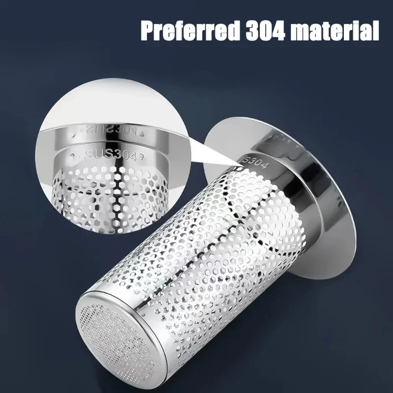 Stainless Steel Sink Drains Filter Bathroom Floor Drain Filter Kitchen Sink Anti-clog Hair Catcher Bathroom Facilities floor drain filter shower sink strainer