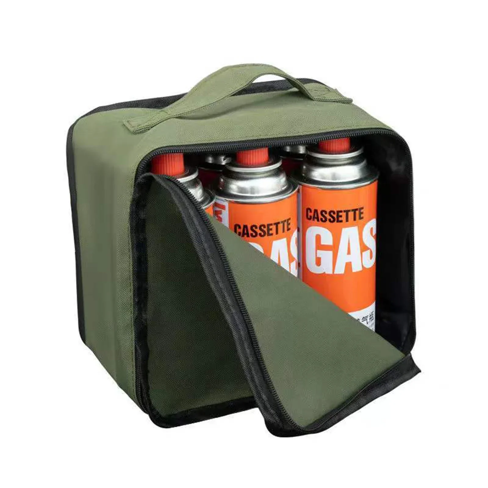 1x Outdoor Camping Gas Tank Storage Bag Large Capacity Tool Bag Gas Canister Picnic Cookware Utensils Kit Canister Stove