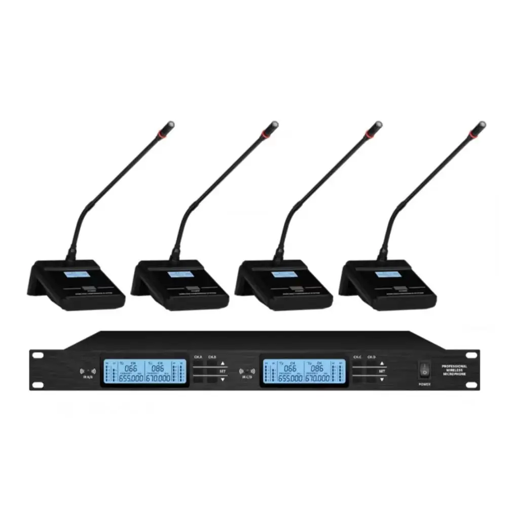 

BMG-440U 4 Channels Wireless Microphone Conference Head-Worn Microphone For Karaoke