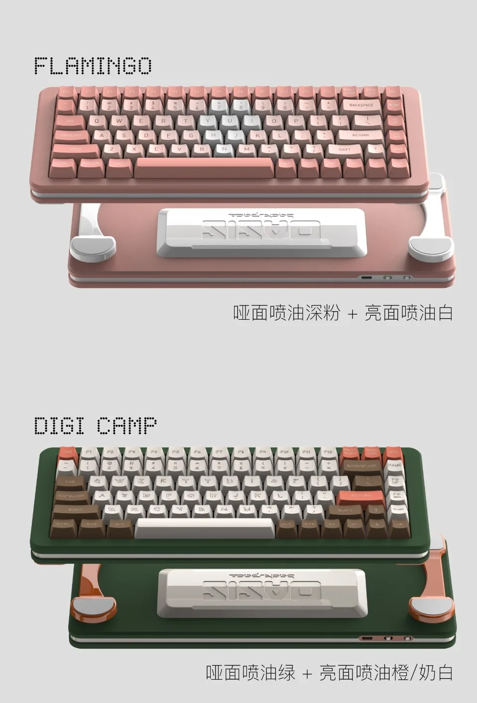 Механическая клавиатура BACKSPACE OASIS 75 синяя алюминиевая | AliExpress