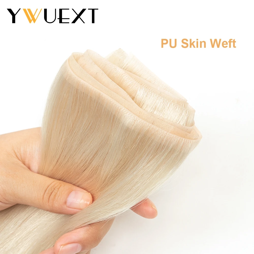 YWUEXT-Cabello Humano liso Natural de 12 