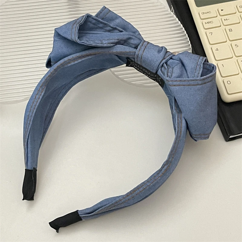 Neuankömmling Sommer Haarschmuck weibliche Jeans Haarband hellblaue Jeans Stirnbänder für Frauen Designer Haar reifen – Detail 6