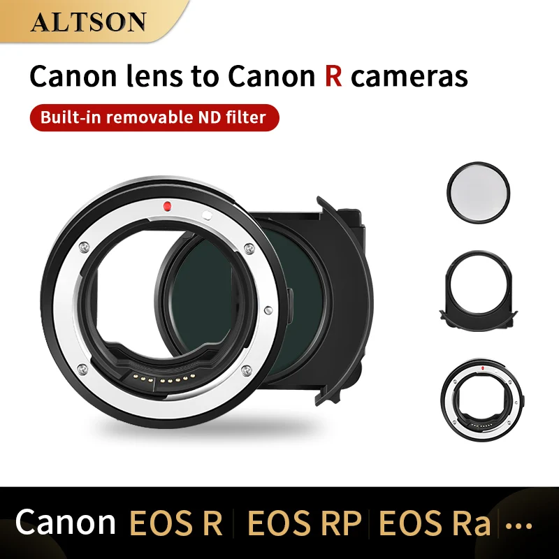 Altson-eos r Anel Adaptador Micro Câmera Única Filtro Escurecimento nd Canon ef e Ef-s Mount ef para Adaptador rf