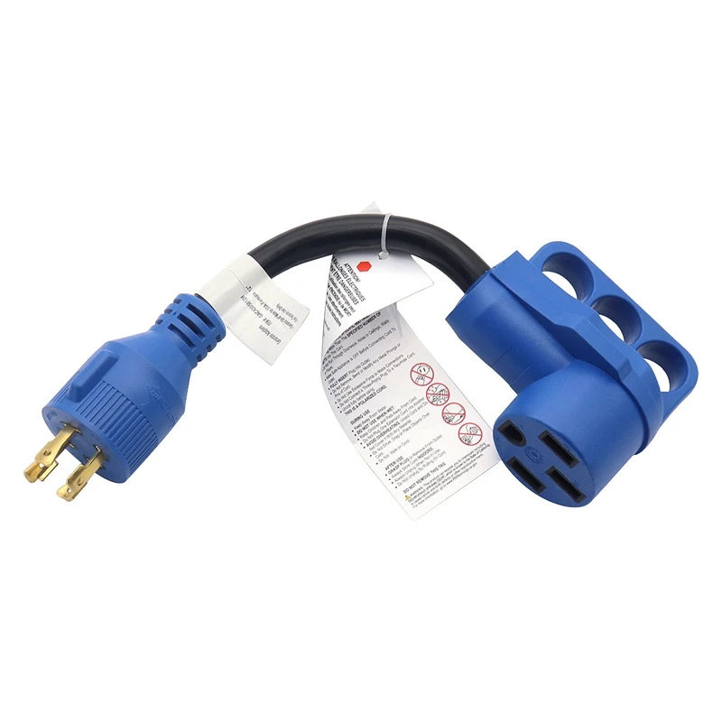 RV 컨버터 케이블, 전원 플러그 코드, RV 모터홈 충전 액세서리, 30 Amp 수-50 Amp 암 도그본 어댑터