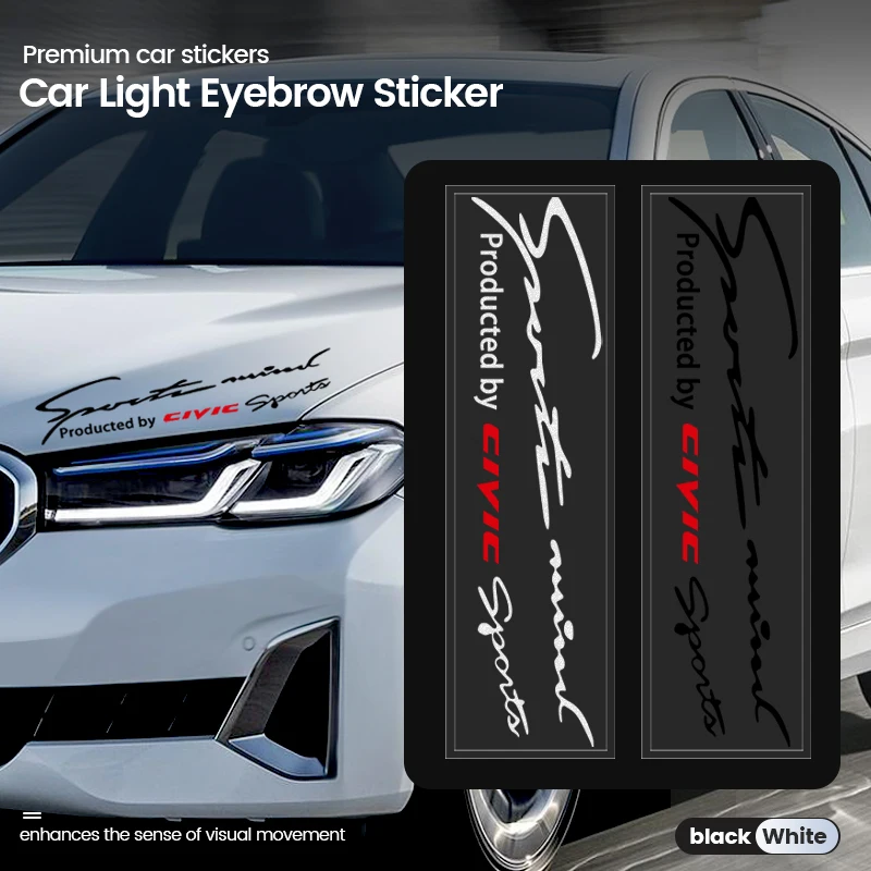 Adesivi Per Fari Auto Car Light Sopracciglia Decor Decalcomania Decorazione Della Personalità Per Honda Mugen Inspire Xr-V Cr-V Civic Rr Insight