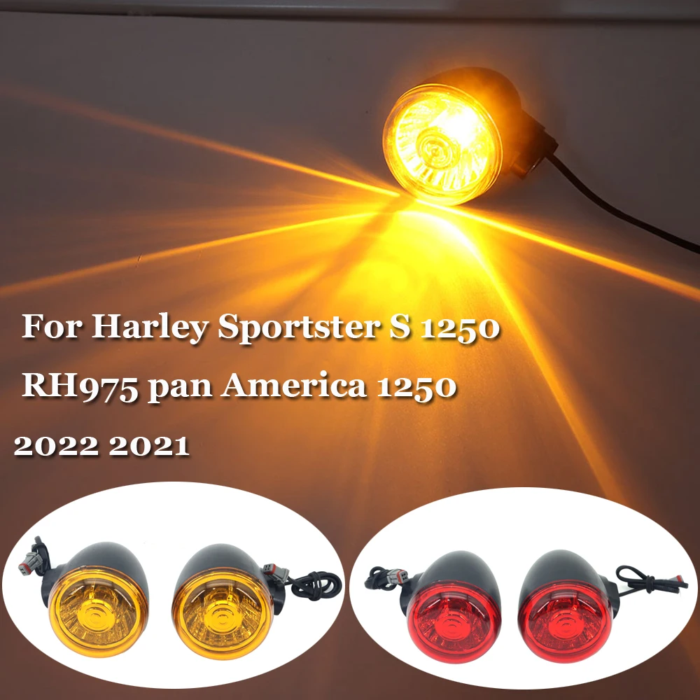 Front And Rear Turn Signals Indicators LED Lights For Harley RH1250s