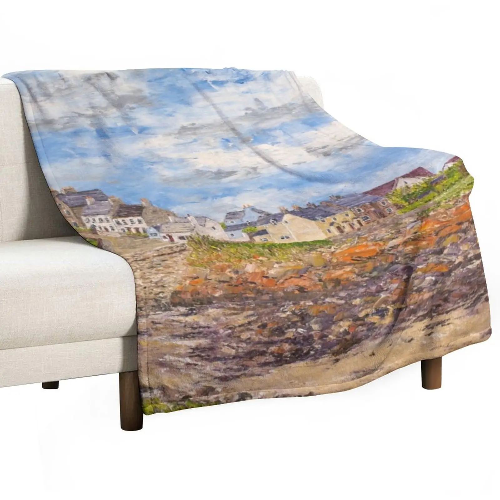 

Moelfre Throw Blanket fluffy blanket Dorm Room Essentials Tourist Blanket