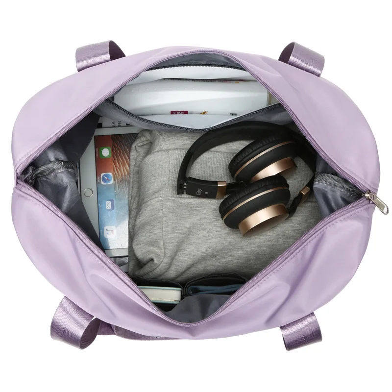 Carry On Travel Duffle Bag Nylon Waterproof Yoga Sports Bags Fitness Gym Bags for Women Large Capacity Storage Luggage Handbag 3