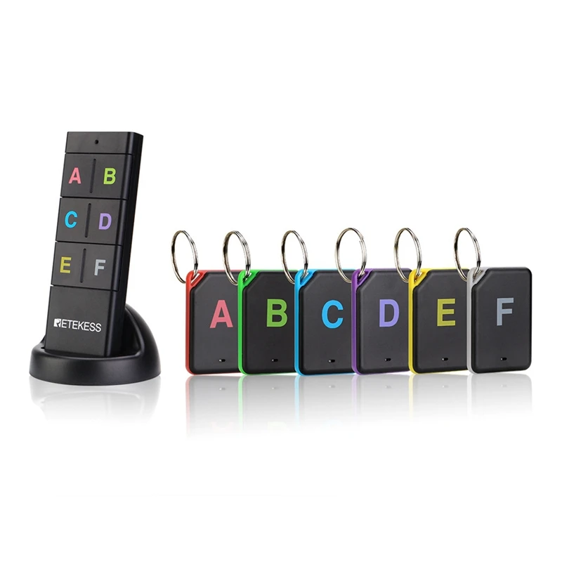 The Newretekess Wireless Key Finder RF Key Locator Pet Wallet Tracker Remote Control 1 RF Transmitter 6 Receiver For Camping