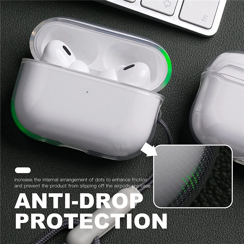 AirPods Pro 2 ケース TPUケース イヤホンケース クリア AirPods Pro/ Pro 2 (第2世代) ケース 充電ケース 透明クリア