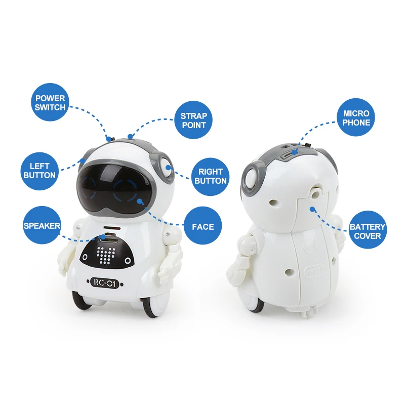939A Pocket Robot Talking Interactive Dialogue Speech Recognition Record Singing Dancing Telling Story Boy Girl Toys Kawaii Gift 2