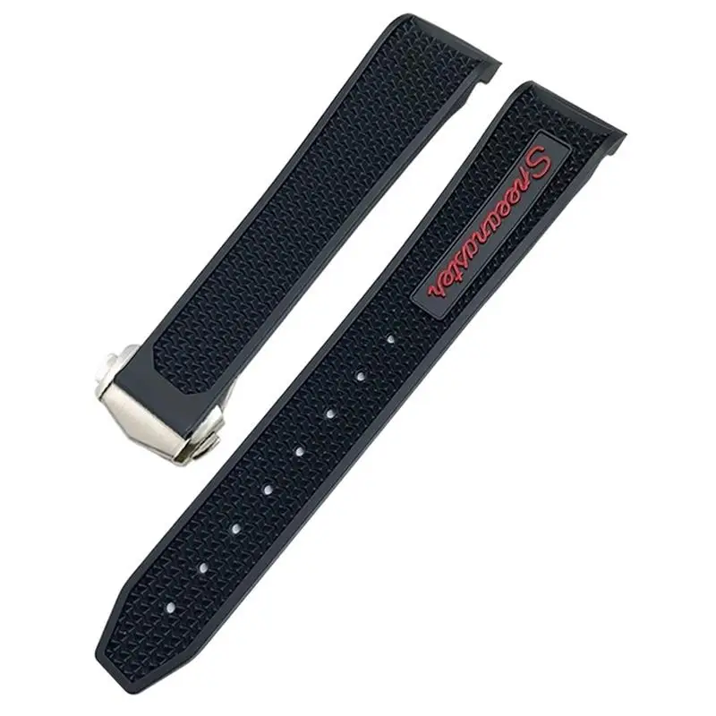 SCHIK 20MM Soft Flexible Rubber Watchband For Omega Speedmaster Moonwatch Seamaster 300 AT150 PLANET OCEAN 600 Wristband