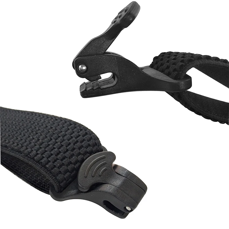 High Elastic Adjustable Work Suspenders For 3.8cm Wide with 4 Plastic Gripper Clasps Solid Color Elastic Trouser Pants Braces