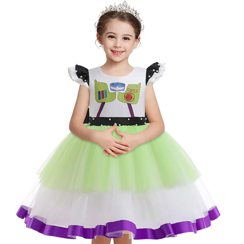 Cartoon Toy Story Buzz Lightyear Costume Cosplay Anime Mesh Tutu