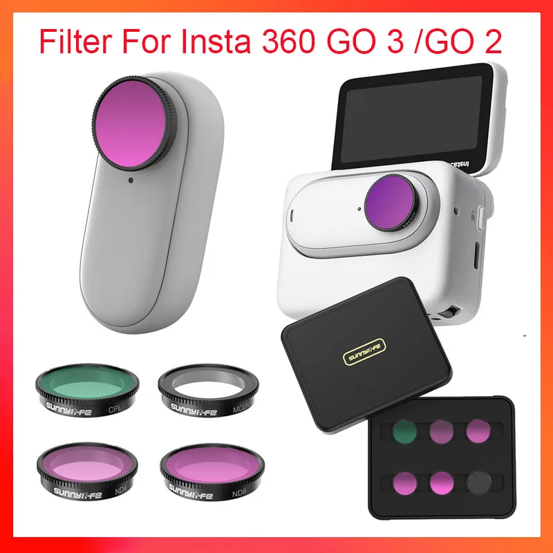 

Sunnylife Insta360 GO 3 Lens Filter ND4 ND8 ND16 ND32 CPL MCUV ND Combo Filters Set For Insta360 GO 2 Action Camera Accessories