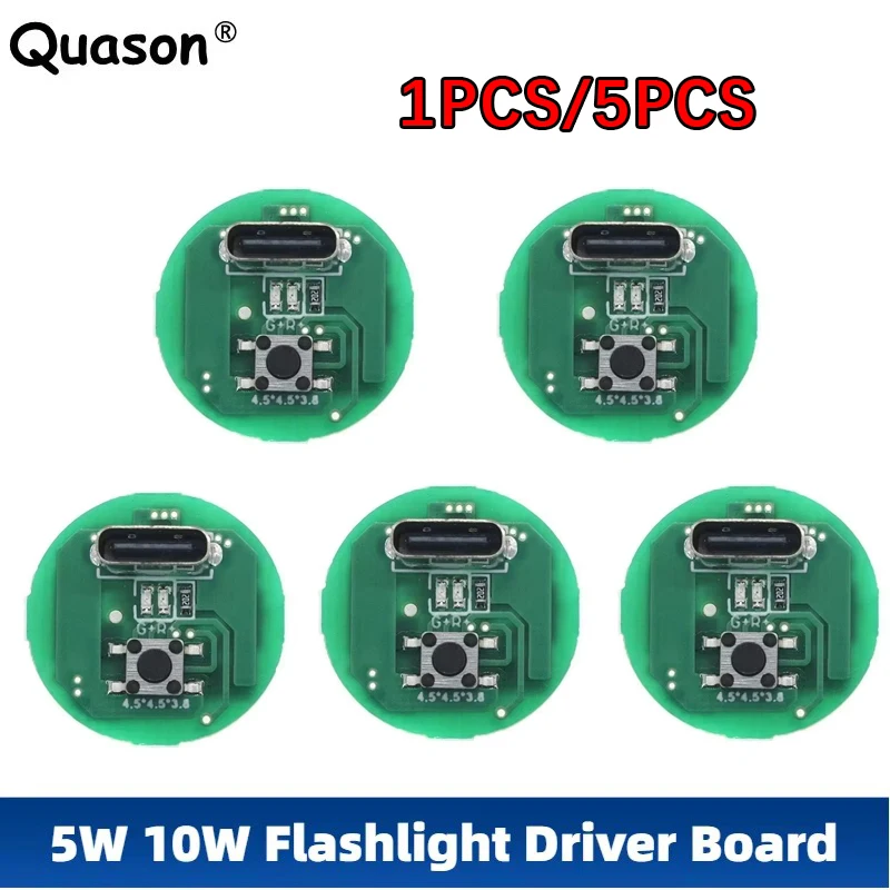 לוח נהג פנס חזק של quason 5W 10W לוח נהג פנס שליטה בשלושה מהירויות סוג-c טעינה ופעילה