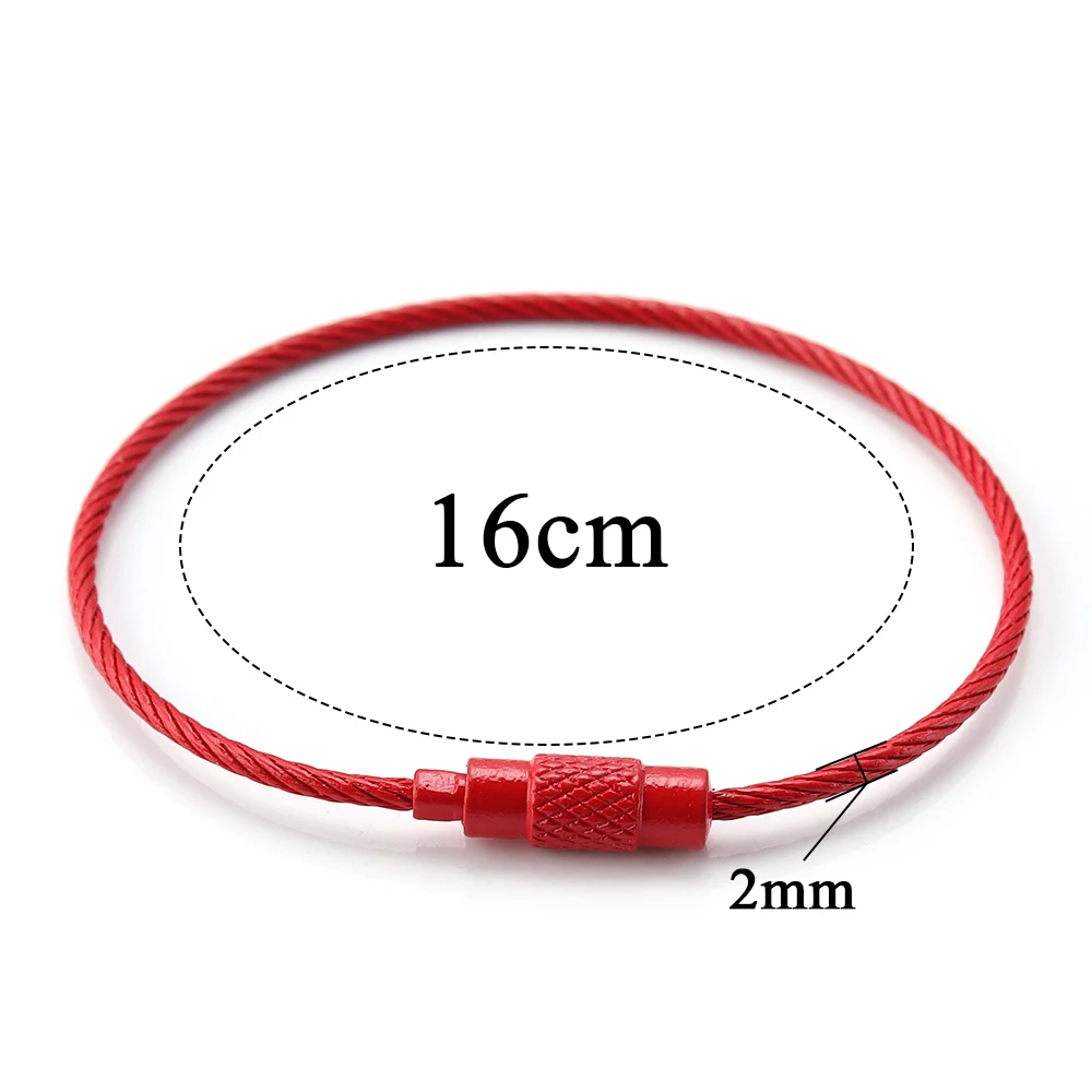 Portachiavi In Filo Di Acciaio Inossidabile Rivesto In Nylon Colorato Da 20 Pezzi 2 Mm 6,3 Pollici Passanti Portachiavi Per Cavi Per Aerei Per Appendere Etichette Per Bagagli - Foto 4