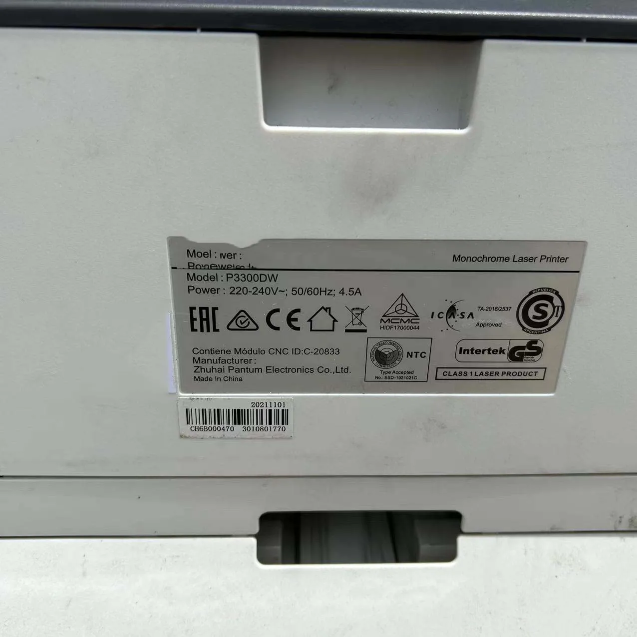 

Блок питания материнской платы 220 В, Блок предохранителя, панель управления постоянного тока, лоток для пантумы P3300DW