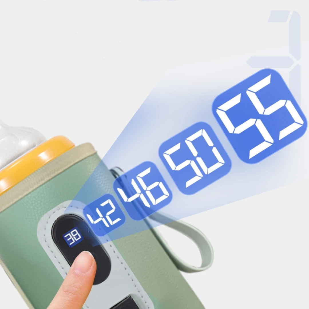 USB Milk Bottle Heater Universal Digital Display Portable for Traveling