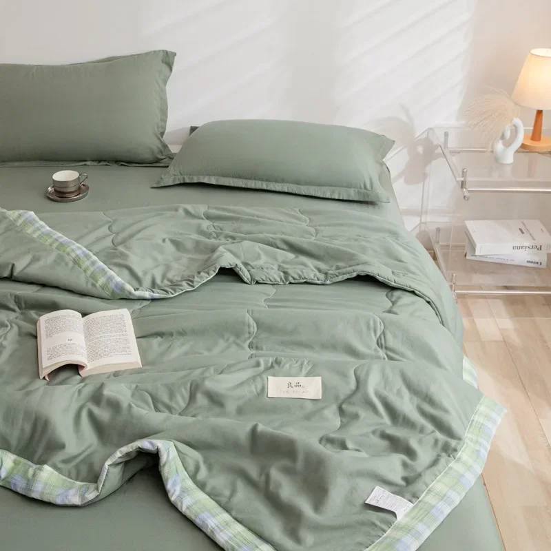 

1PC Summer Air-conditioned Quilt,Suitable for Bedroom, Living Room, Family Use, Water Washed Cotton Quilt, Summer Cool Quilt