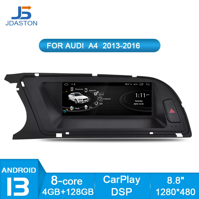 

Android 13 Car Multimedia Player For Audi A4 B8 A5 2013 - 2016 GPS Navigation Stereo 8.8 Inch Car Radio DSP Wireless Carplay