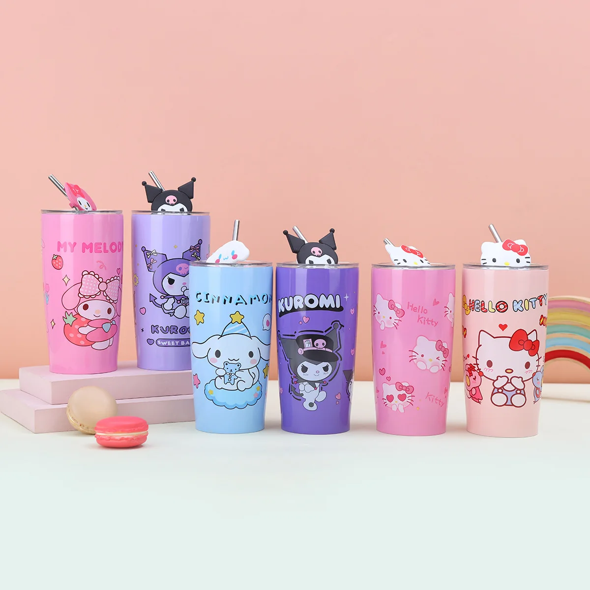 

Home Sanrio Hellokitty Vacuum Flask Insulation Water Cup Stainless Steel Cartoon Straw Cup Insulation Coffee Cup Tools Mug