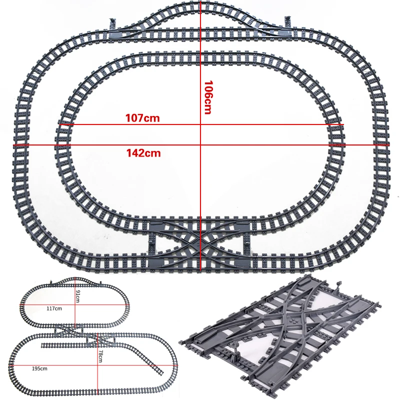 City Trains Flexible Tracks Forked Straight Curved Rails Switch Building Block Bricks Toys for kids gifts building blocks,construction blocks