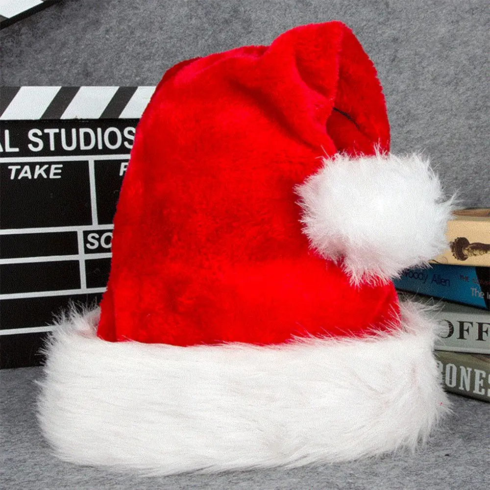New Year Plush Christmas Hat Adults Kids Christmas Decorations For Home Xmas Santa Claus Gifts Warm Winter Caps Navidad