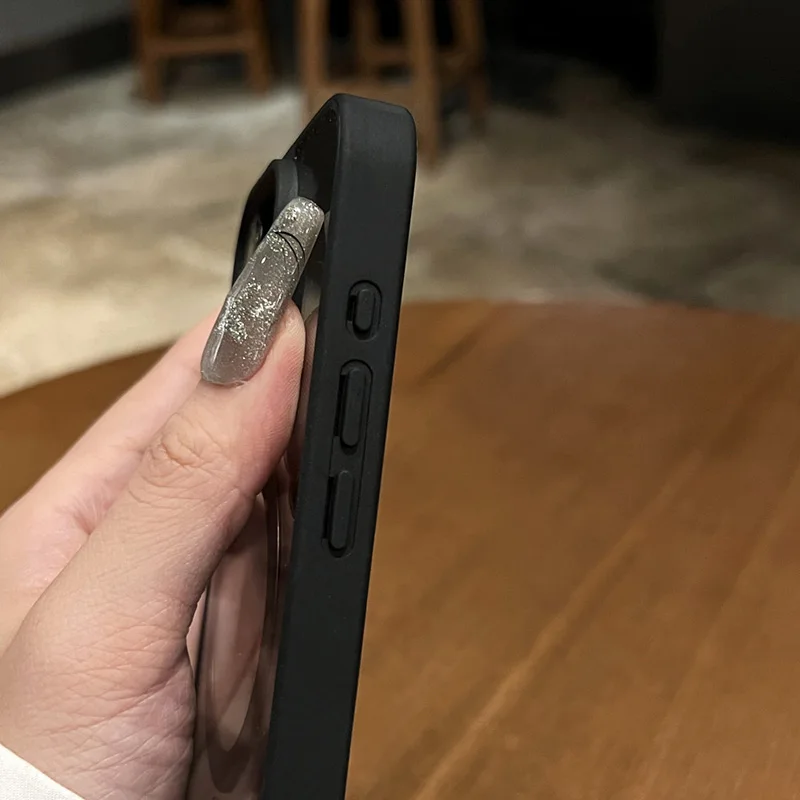 Luxury Business Advanced Black Clear Case for iPhone 15 14 13 12 11 Pro Max Plus Magsafe Magnetic Matte Antiskid Protect Cover - Image 4