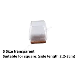 Silicone Chair Leg Pads - Non - Slip, Anti - Noise, Floor Protection Furniture Mats - 16Pcs (S - Clean - Square)