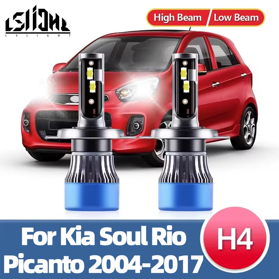 2PCS LED Headlight Bulbs For Kia Picanto 2004 2005-2017 Soul Rio
