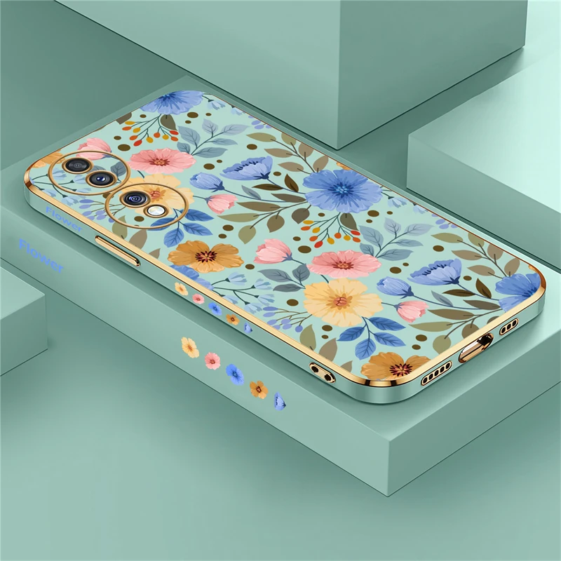Floral Silicone Soft Pattern Phone Case Cover