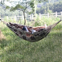 Hamac de Camping en plein air, lit balançoire suspendu, ménage en plein air, fournitures de loisirs imprimées pour sac à dos voyage 