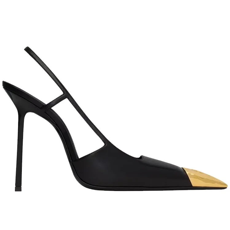 Summer Metal Pointed Toe Sandals Slingback Women's Stiletto Heels 7/9/11Cm High Heels