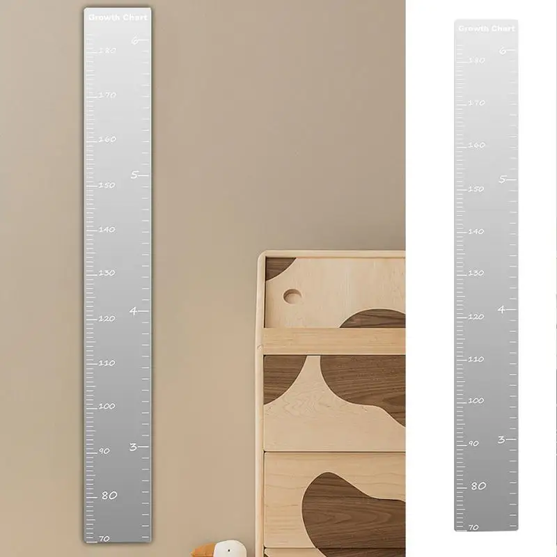 Acrylic Child Growth Chart Mirror for Wall Mirror Foldable Height Measuring Ruler Wall Decoration Full Body