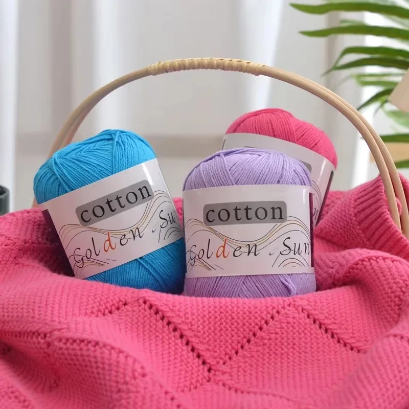 50g Cotton Yarn for Hand Knitting Yarns for Knitting Crochet 8 ply Worsted Sweater Blanket Soft Baby Thread Needlework