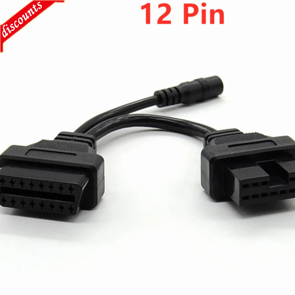 

Hot Sale OBD OBDII Diagnostic Connector For Mitsubishi 12 Pin To OBD II Female 16Pin OBD1 Mitsubishi 12Pin Car Connector