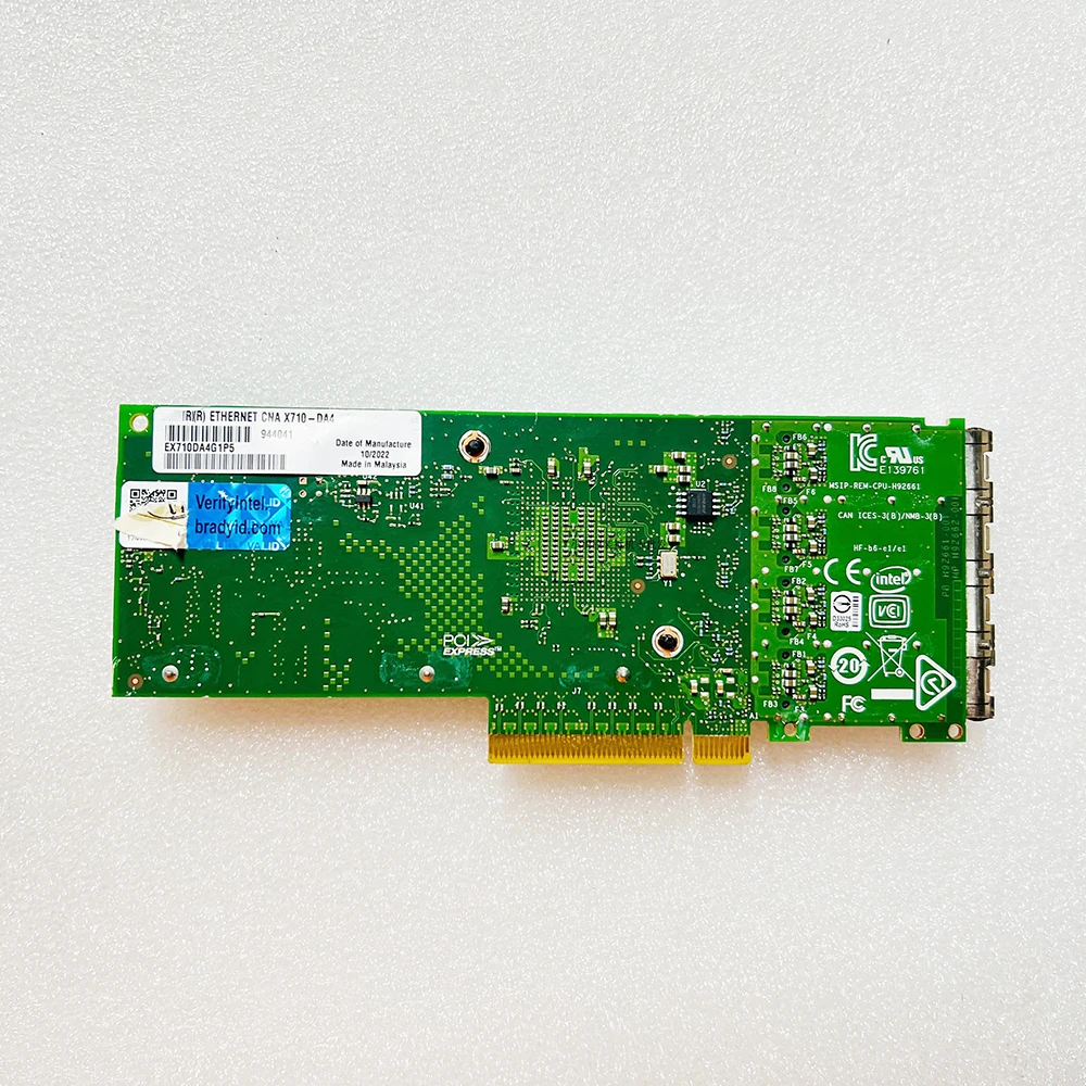 For Intel X710-DA4BLK four port 10G fiber optic network card 10G SFP+X710-DA4G1P5 4 For Intel X710-DA4BLK four port 10G fiber optic network card 10G SFP+X710-DA4G1P5 - Image 2