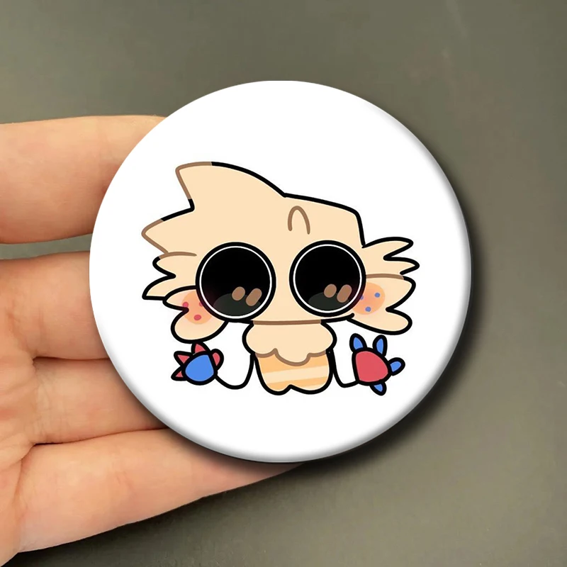 Dandy's World Enamel Pins Cute Soft Button Pin Dandy World Horror Game Brooch Goob Pebble Funny Meme Badge Kawaii Bag Decor Friends Gifts