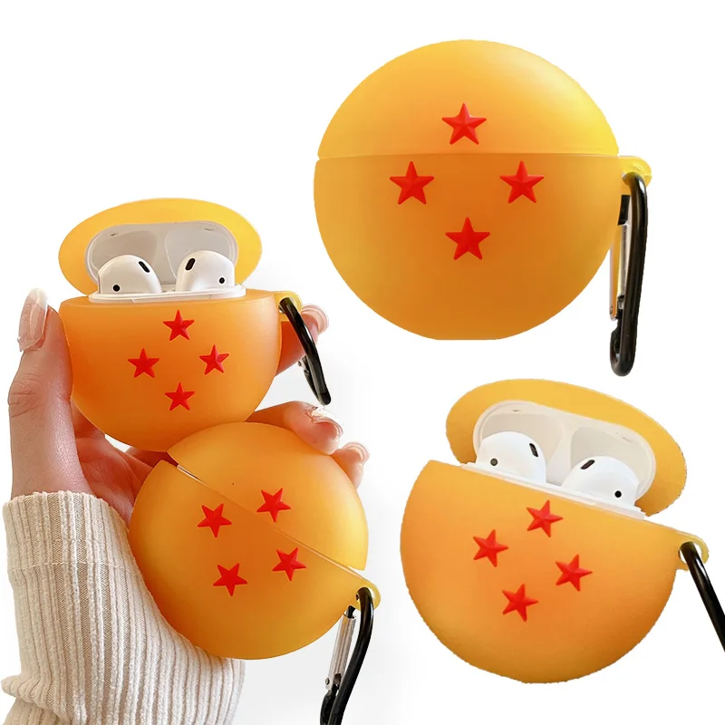 Anime 4 Star Dragon Beads Airpods Custodia Protettiva Per Airpods 1 2 3 Pro Bluetooth Auricolare Box Copre Giocattoli Per Regalo Di Natale