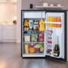 Refrigerator with Freezer, 3.2 Cu.Ft, Mini Fridge with Freezer, 7 Settings Temperature Adjustable, Single Door, Compact Refriger 6