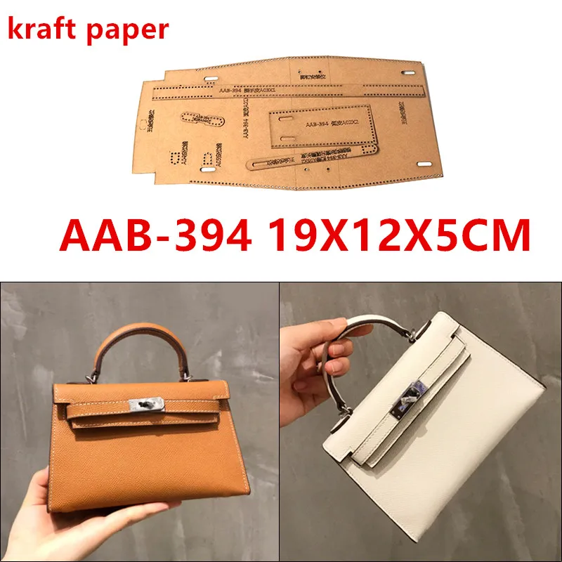 DIY Leather Craft Shoulder Bag Die Cutting Kraft Paper Sewing Pattern Hollowed Stencil Template