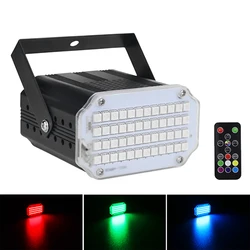 Enhanced RGB UV LED Stage Lighting with Remote Control - Sound Activated Disco Strobe Lights - EU Plug (RGB)