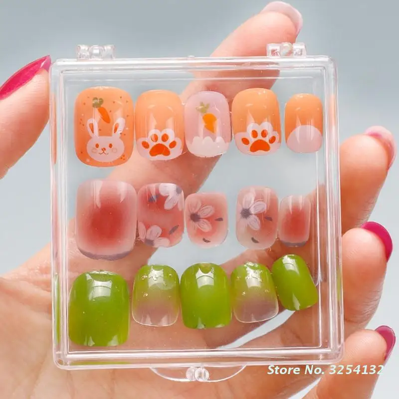 6 Pcs Press On Nail Storage Box With 15 Pcs Adhesive Double Sided Tape  Artificial Nail Display Storage Box Acrylic Nail Box Organizer Case  Transparent Nail Packaging Boxes For Nail Salon